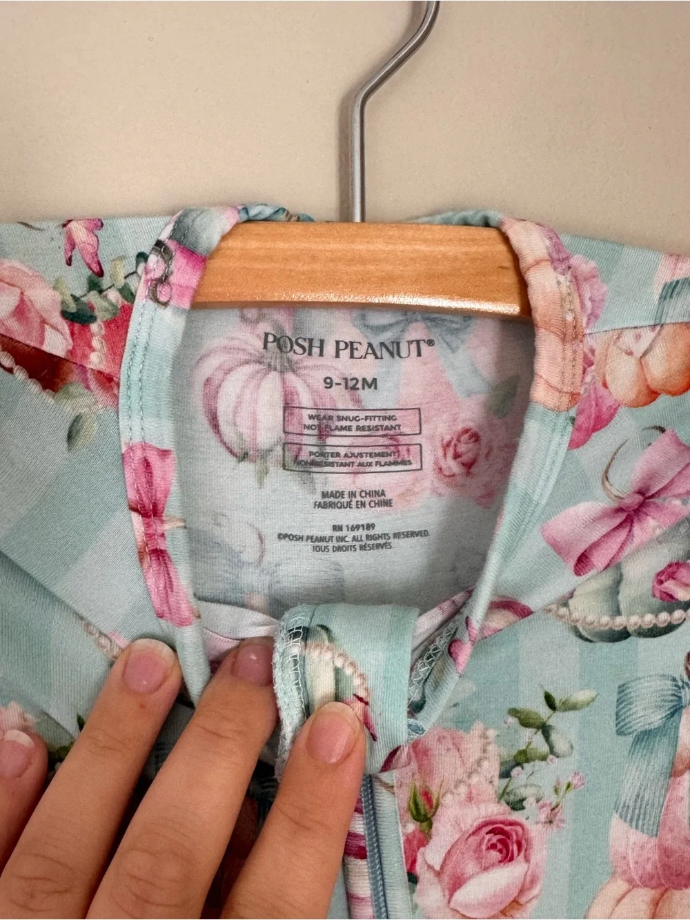 Posh Peanut 9-12 month pumpkin footie pajama